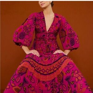 Farm Pink Maxi Dress - Size S